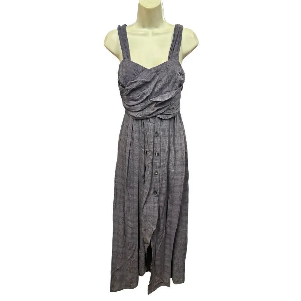 Rachel Comey Cotton Sundress in Grey Plaid NWT Size XS 0-2